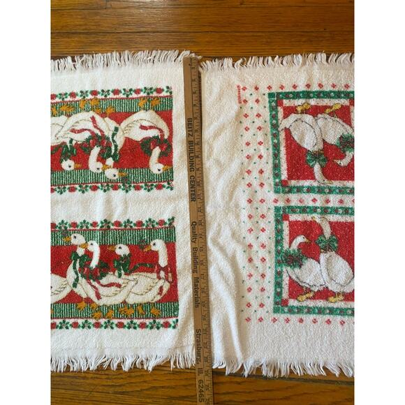 Vintage 80s Cannon Lot Of 2 Geese Kitchen Towels - Picture 2 of 6